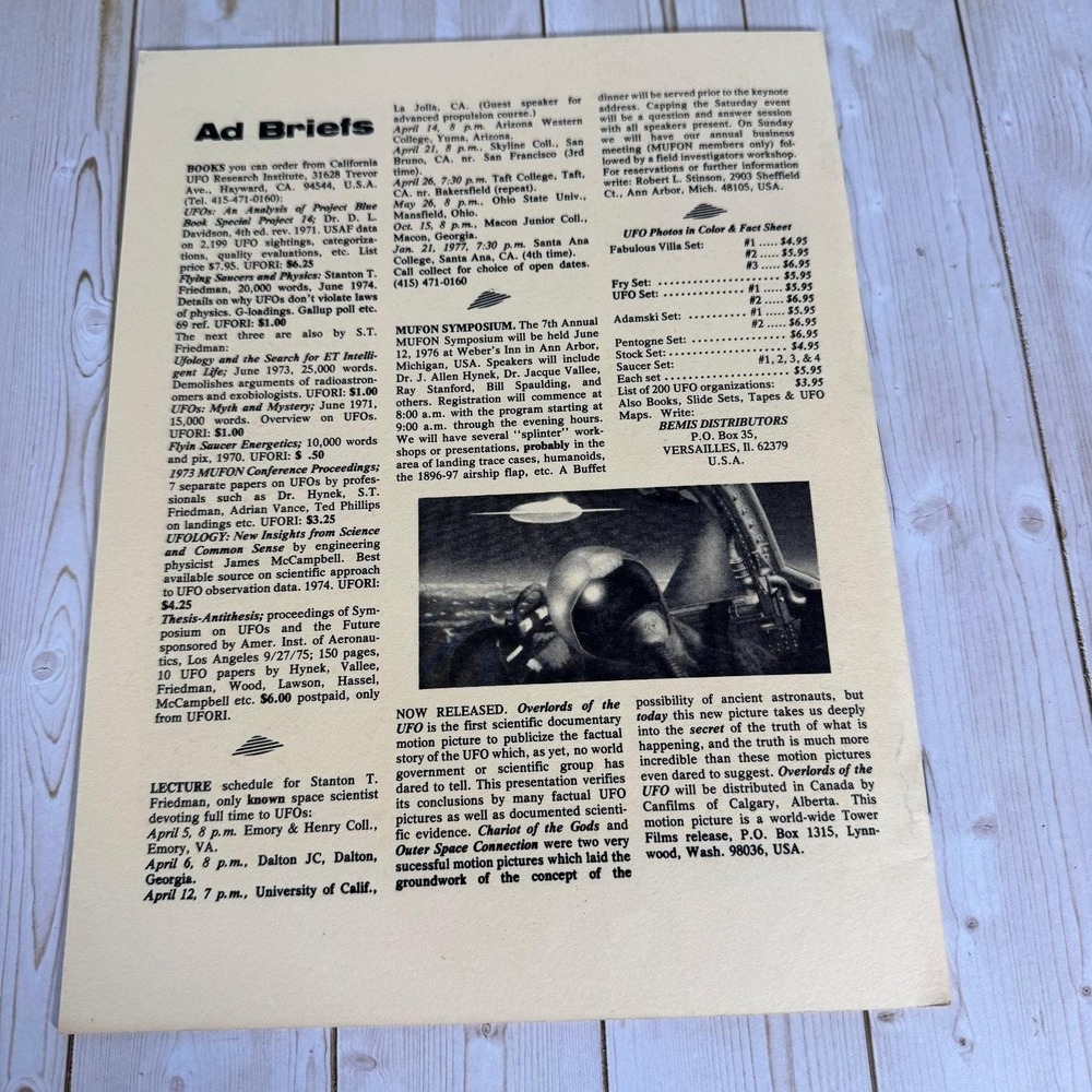 Canadian UFO Report Vol 3 No 7 Spring 1976 Flying Saucers Aerial Phenomena - Picture 2 of 5